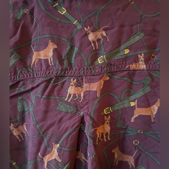 Beach Lunch Lounge Alana Dog Print Button Up Top Women Medium - Picture 10 of 13